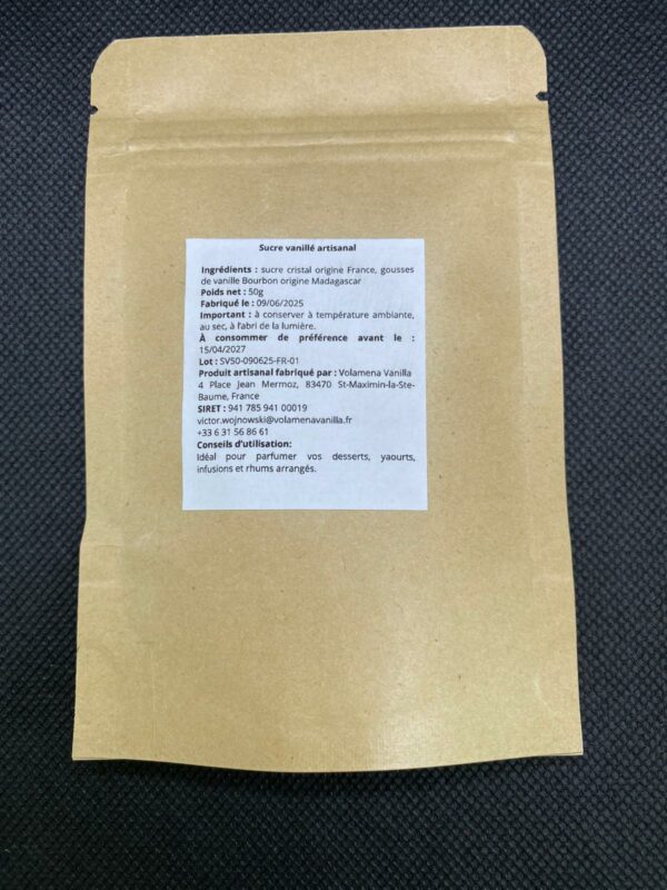 Lot sucre vanillé artisanal 150g – Image 4